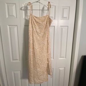 Yellow and white floral midi sundress